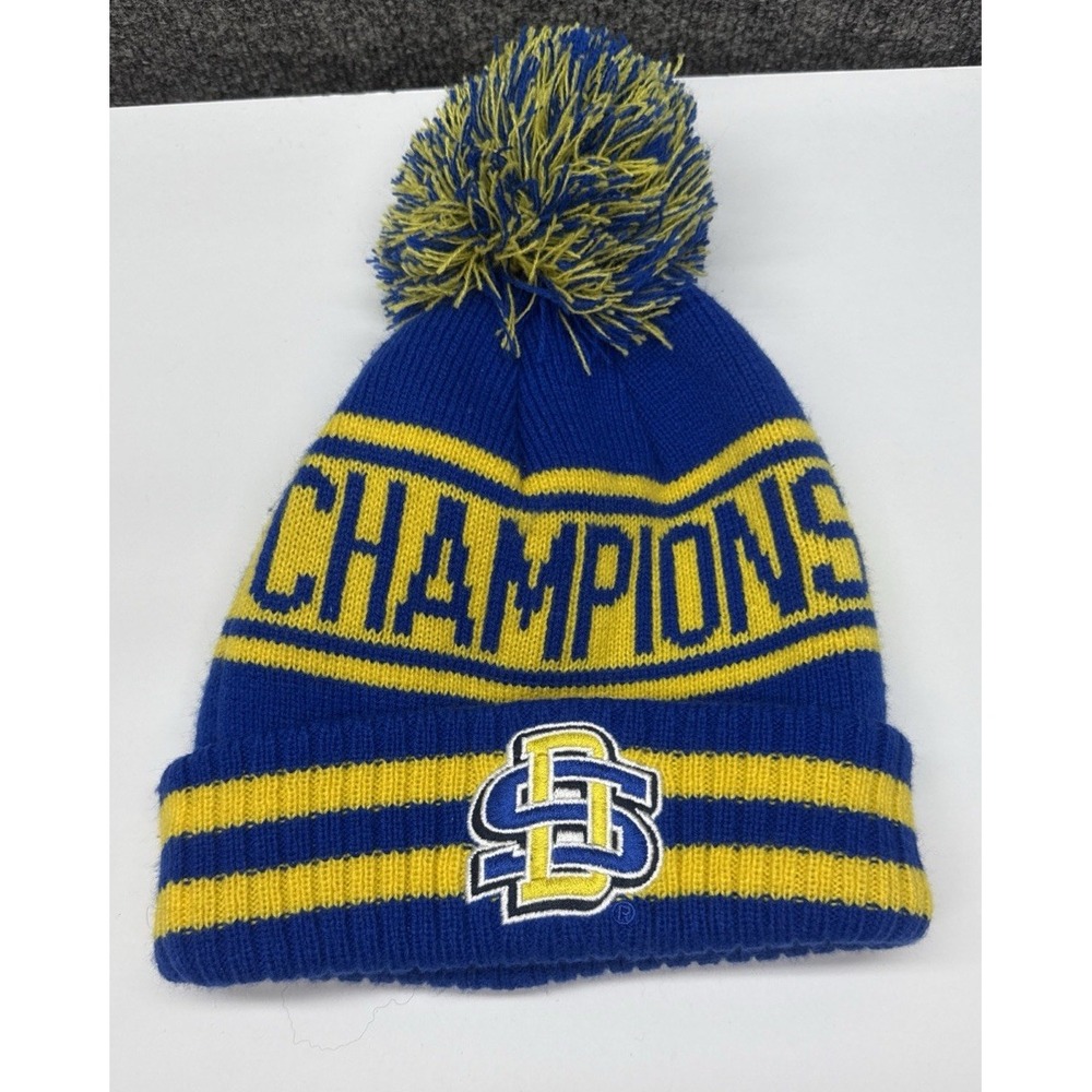SDSU SOUTH DAKOTA STATE 2022 Champions NCAA Football Beanie Stocking Hat Cap Pom